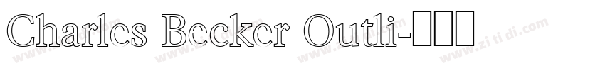 Charles Becker Outli字体转换